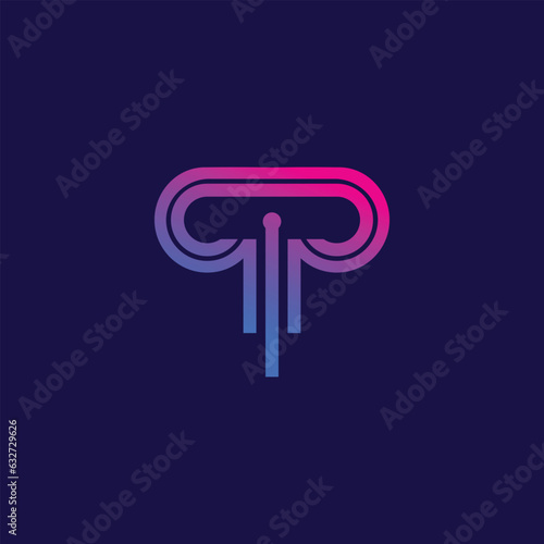 Octopus tech logo design with creative idea