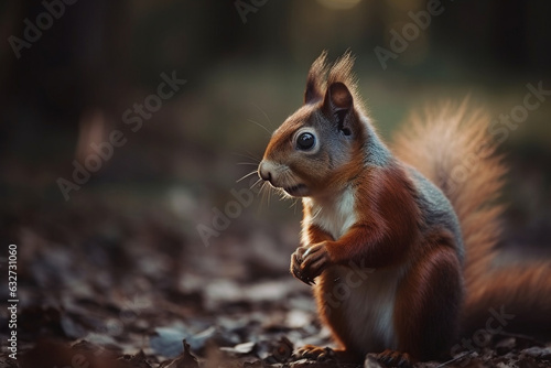 Playful Squirrel, Animal, bokeh  © Nati