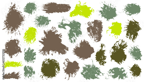 Acrylic dust brush stroke mega group. Isolated smudge blotch creative elements. Drip stain sale sticker imprint batch. Brushstroke gouache blots drawing.