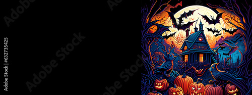 Halloween Copy Space Banner, Scary Halloween Monster, Halloween Copy Space Poster
