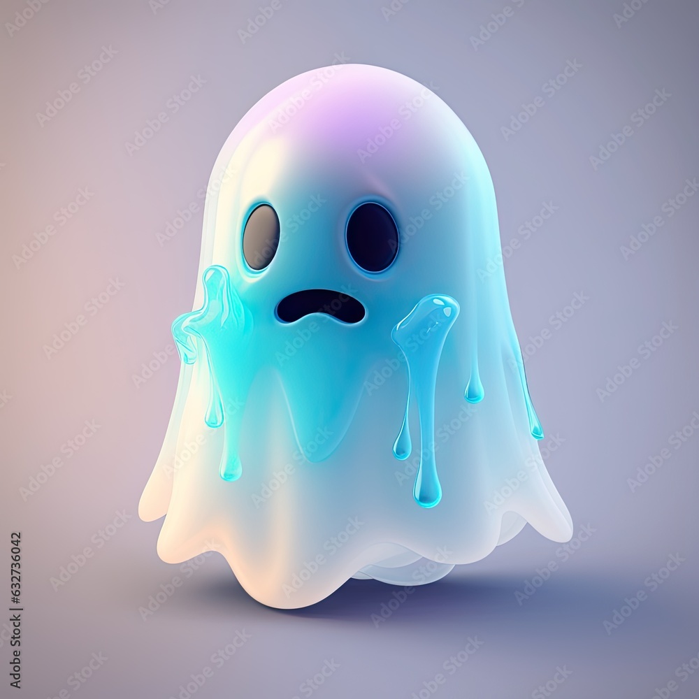 Halloween monster, funny ghost spooky character Halloween monster, funny ghost spooky character
