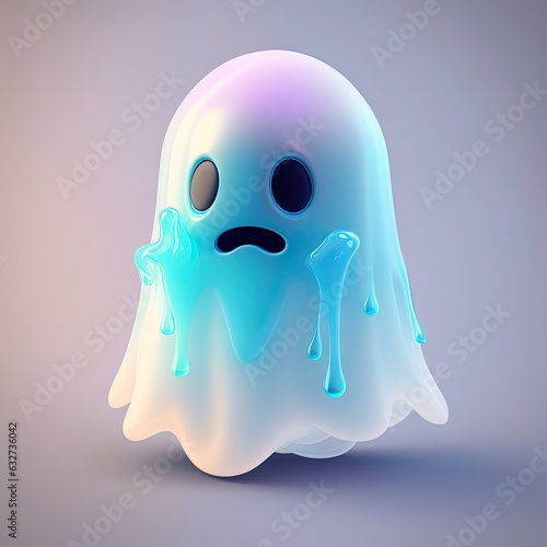 Halloween monster, funny ghost spooky character