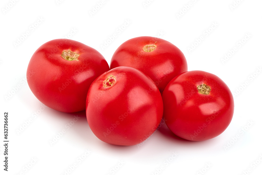 Tomato branch. Ripe fresh tomatoes, close-up, isolated on white background. Tomato branch. Ripe fresh tomatoes, close-up, isolated on white background.