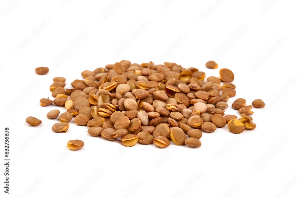 Healthy Homemade Roasted Lentil Snack, isolated on white background. Healthy Homemade Roasted Lentil Snack, isolated on white background.