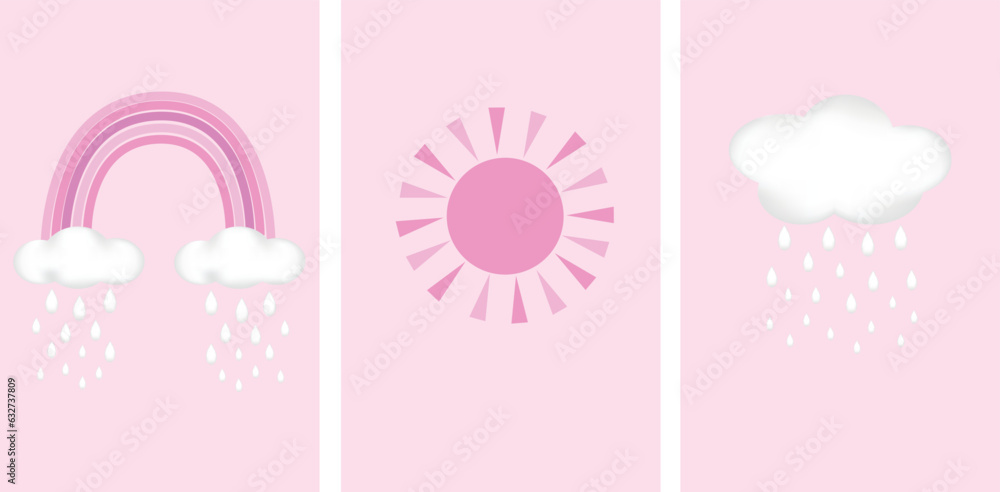 orange ranibow card baby cloud white and orange sun orange ranibow card baby cloud white and orange sun