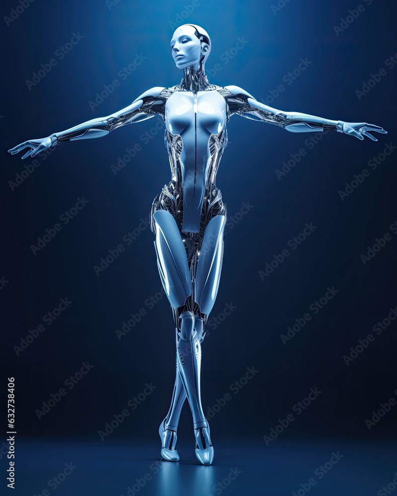 Feminine Humanoid Ballet Dancer.
AI Robotic Android Balerina. Feminine Humanoid Ballet Dancer.
AI Robotic Android Balerina.