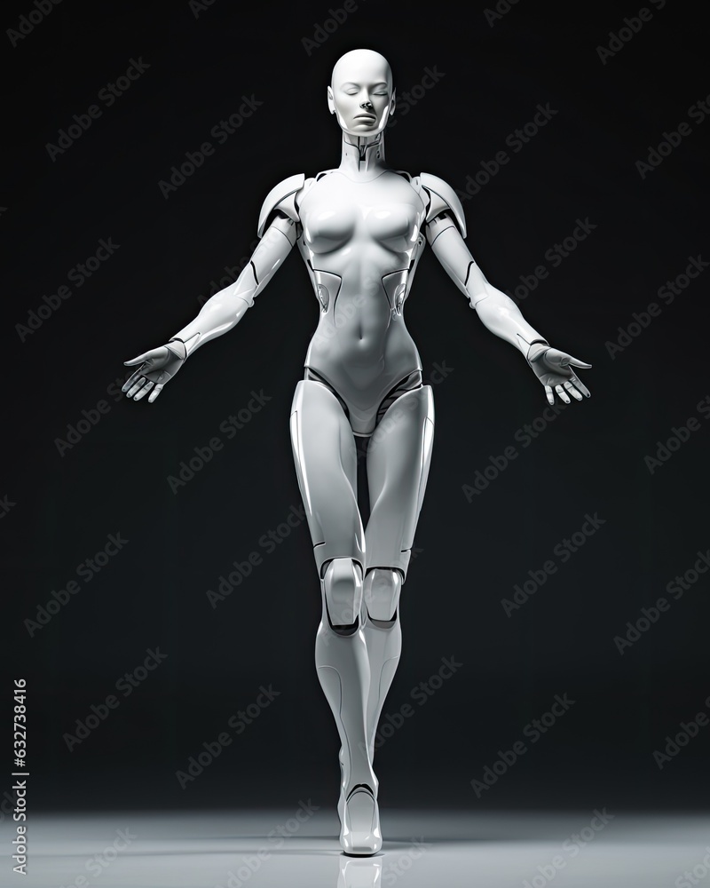 Feminine Humanoid Ballet Dancer.
AI Robotic Android Balerina.