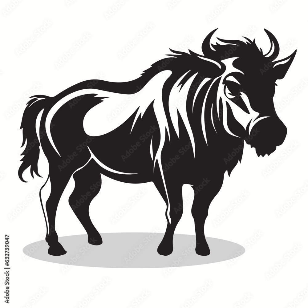 Warthog silhouettes and icons. Black flat color simple elegant Warthog animal vector and illustration.