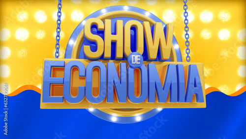 selo 3d ''show de economia''