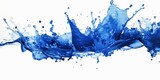 blue liquid splash isolated on white