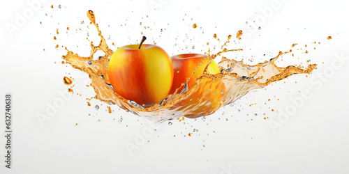 apple and splash. fresh appple juice