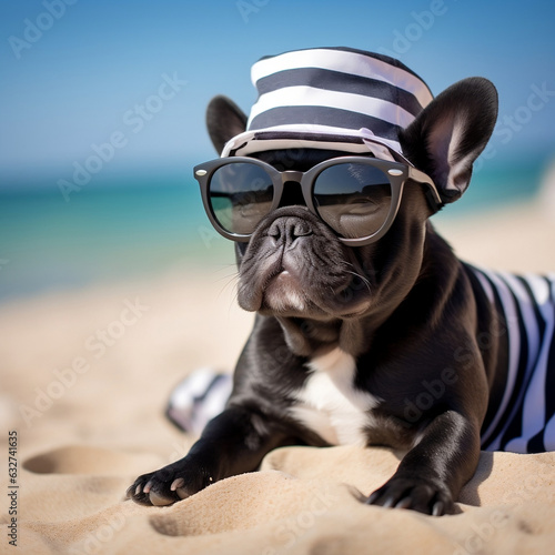 dog wearing sunglasses © Atila Ai