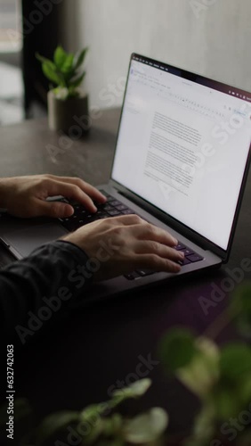 Person working on laptop computer