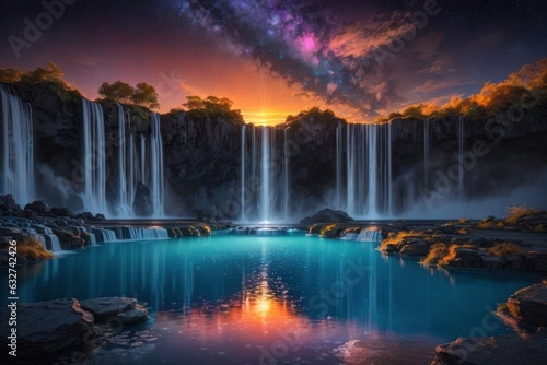 waterfall at night © Alex
