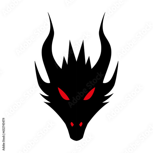 The Dragon. Head dragon logo vector, icon, illustration. Dragon vector icon illustration design logo template.