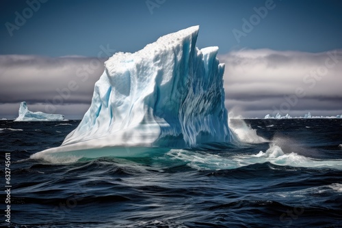 a massive white iceberg was seen on the ocean's surface. Generative AI