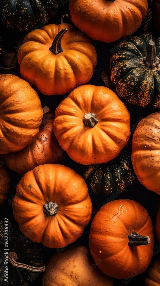 Macro photo of pumpkins close-up on which there are a lot of pumpkins. Orange Halloween pumpkins. Halloween, harvest, thanksgiving. Macro photo of pumpkins close-up on which there are a lot of pumpkins. Orange Halloween pumpkins. Halloween, harvest, thanksgiving.