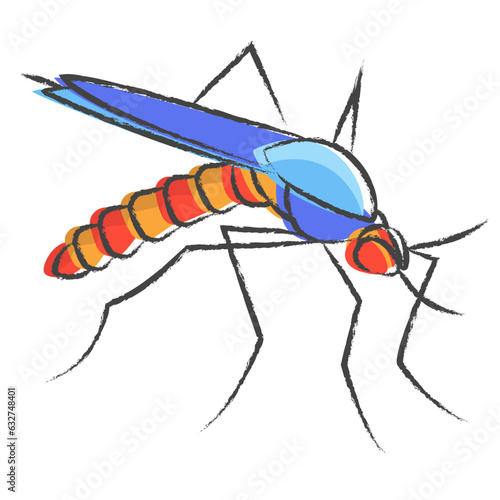 Hand drawn Mosquito illustration icon