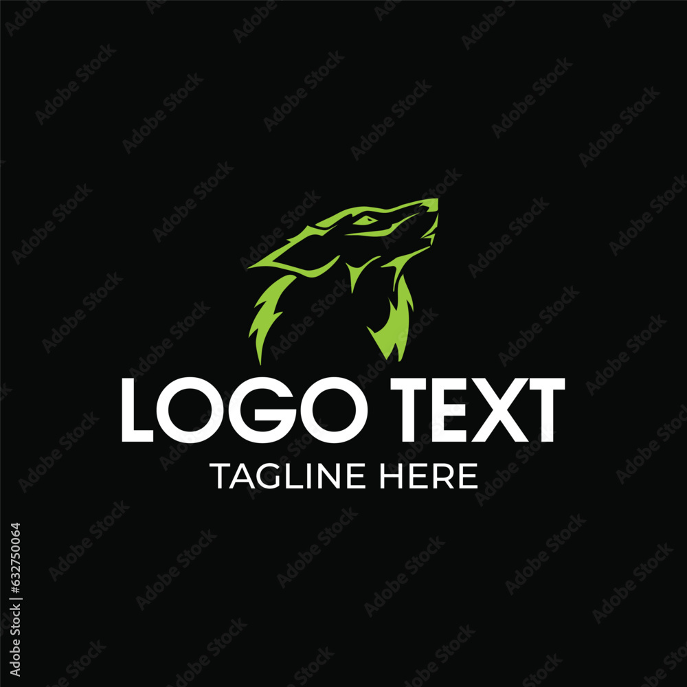 wolf face logo design wolf face logo design