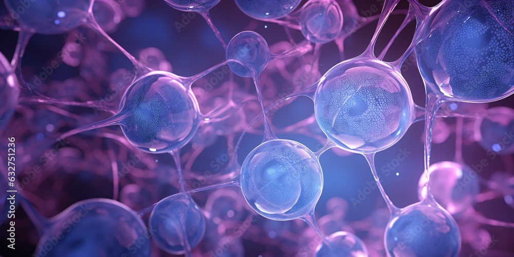 cellular therapy and regeneration, microscopic view of body cells, research of stem cells cellular therapy and regeneration, microscopic view of body cells, research of stem cells