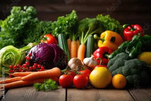 Assortment of fresh fruits and vegetables