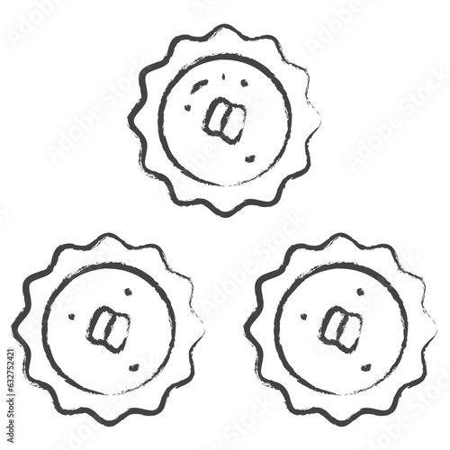 Hand drawn Butter tart illustration icon