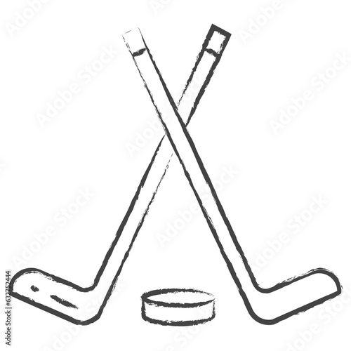 Hand drawn Ice Hokey illustration icon