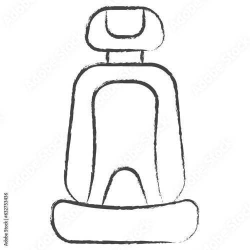 Hand drawn Car seat illustration icon