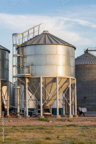 Silos in the field to store cereals