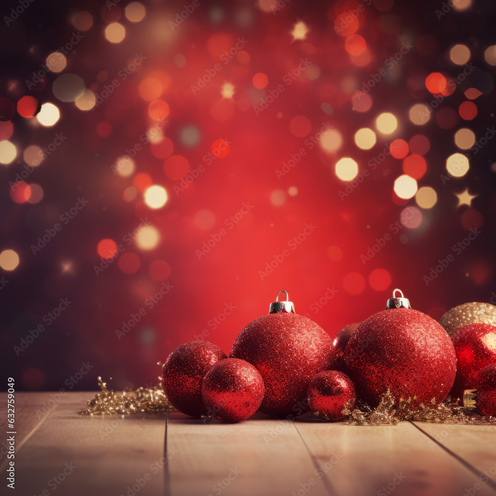Red Christmas Background, with space for text Red Christmas Background, with space for text