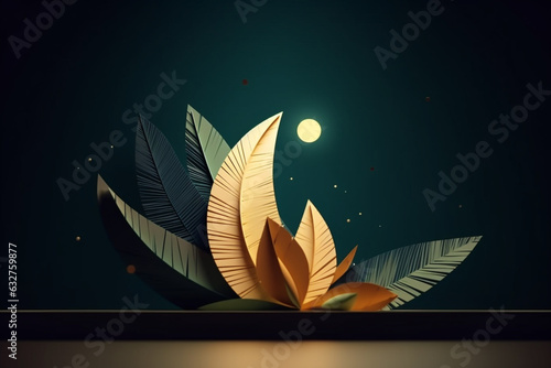 Happy Onam. Holiday for South India festival. for greeting card, banner, poster, title, emblem, label, tag. ancient Hindu festival of Kerala. Malayalis Harvest Sadya, Thiruvathira Kali. Generative AI photo