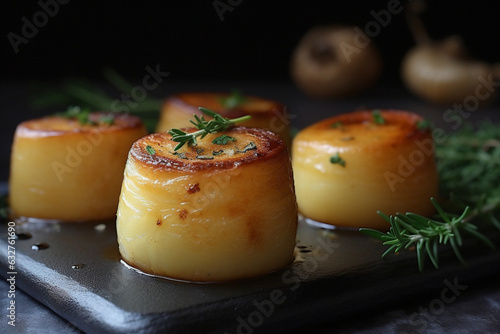 Delicious fondant potatoes generative AI