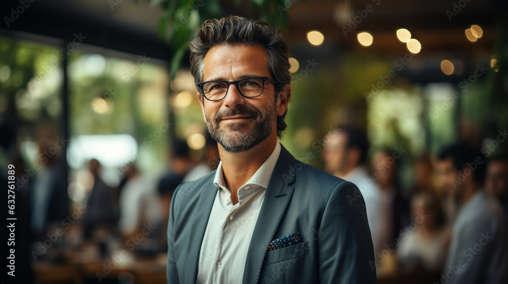 Ai generated concept of a man giving a speech Ai generated concept of a man giving a speech