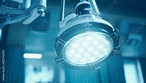 Surgical Lamp for an Operation in a Modern Operating Room. Generative ai