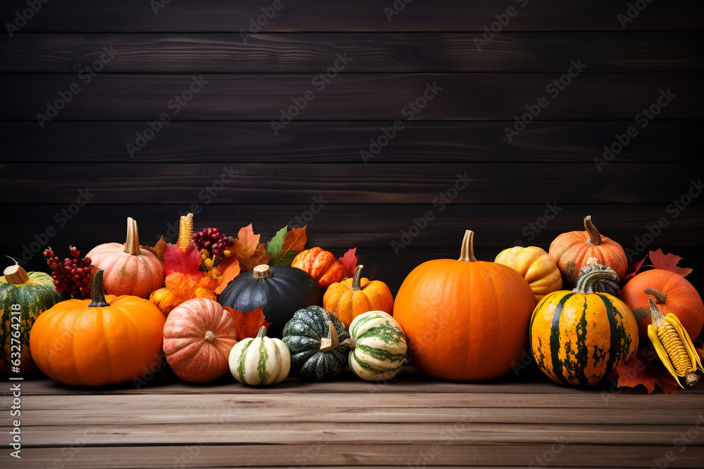 Large Collection of Different Pumpkin Varieties in Rustic Setting for Fall and Thanksgiving. High quality photo Large Collection of Different Pumpkin Varieties in Rustic Setting for Fall and Thanksgiving. High quality photo