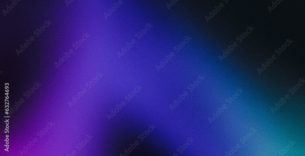 Blue black abstract gradient background grain texture effect dark vibrant color flow wave copy space - obrazy, fototapety, plakaty 