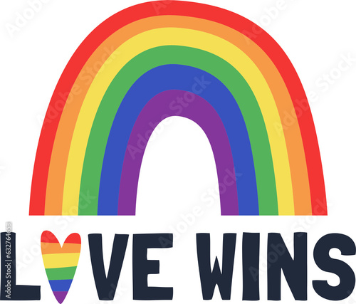 Hand drawn lgbt rainbow. Clipart Pride on a transparent background.