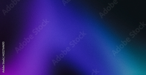 Fototapeta Naklejka Na Ścianę i Meble -  Blue black abstract gradient background grain texture effect dark vibrant color flow wave copy space