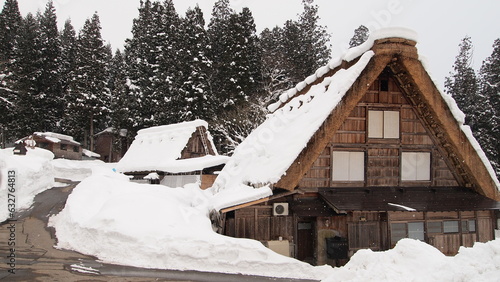 Old traditional Japanese village homes in Shirakawa-go