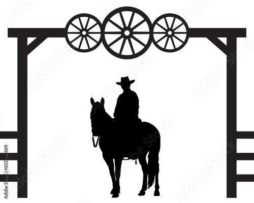 Ranch Entrance Gate Wheel