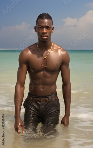 Bahamas Brilliance: Masculine Charm and Natural Beauty.