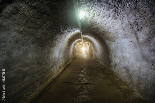 Tunnel in the underground bunker