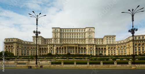 Building of Romanian Parliament, Palace of Parliament in Bucharest, Romania.
