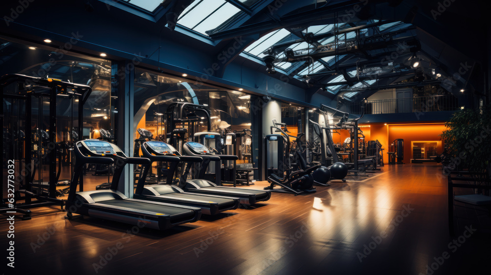 A gym background showcasing a dynamic
A gym background showcasing a dynamic