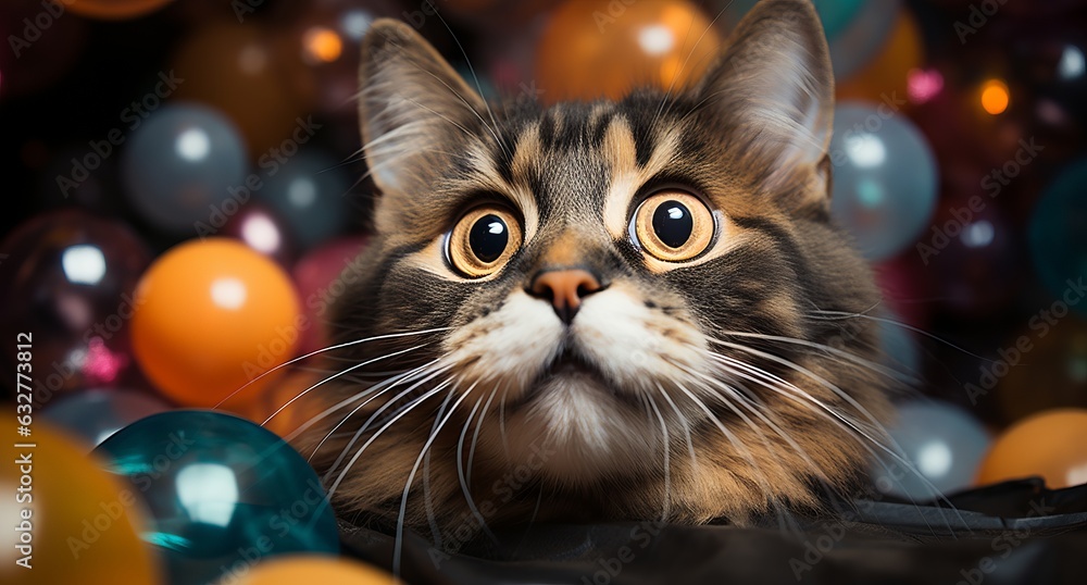 Fluffy cat in a beautiful festive setting. Cute animal template for cover or postcard. Expressive feline.
Pets for christmas and new year Fluffy cat in a beautiful festive setting. Cute animal template for cover or postcard. Expressive feline.
Pets for christmas and new year
