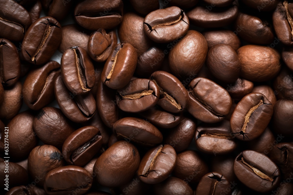 Abundance of fresh and healthy coffee beans background texture Abundance of fresh and healthy coffee beans background texture