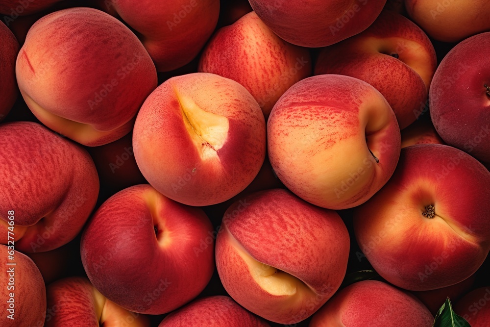 Abundance of fresh and healthy peaches fruit background texture Abundance of fresh and healthy peaches fruit background texture