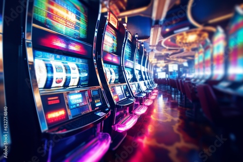 Fotografia, Obraz photo of casino slot machines gambling