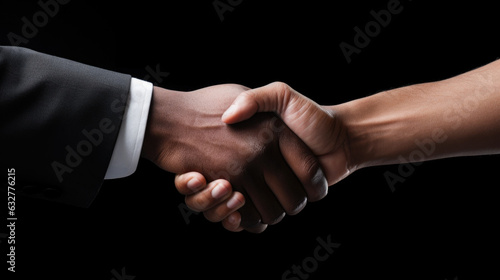 Business people shaking hands, partnership and meeting, consulting and networking agreement, hiring deal and b2b goals, welcome and company trust. Corporate handshake © Igor