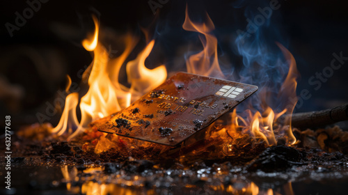 Credit Cards Burning
